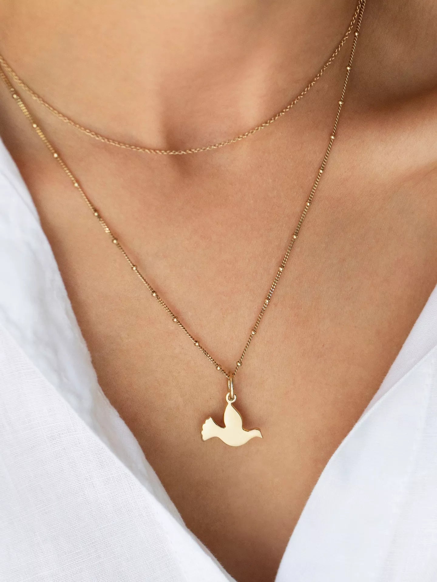 Gold Bobble Chain and Gold Dove Popon Gift Set
