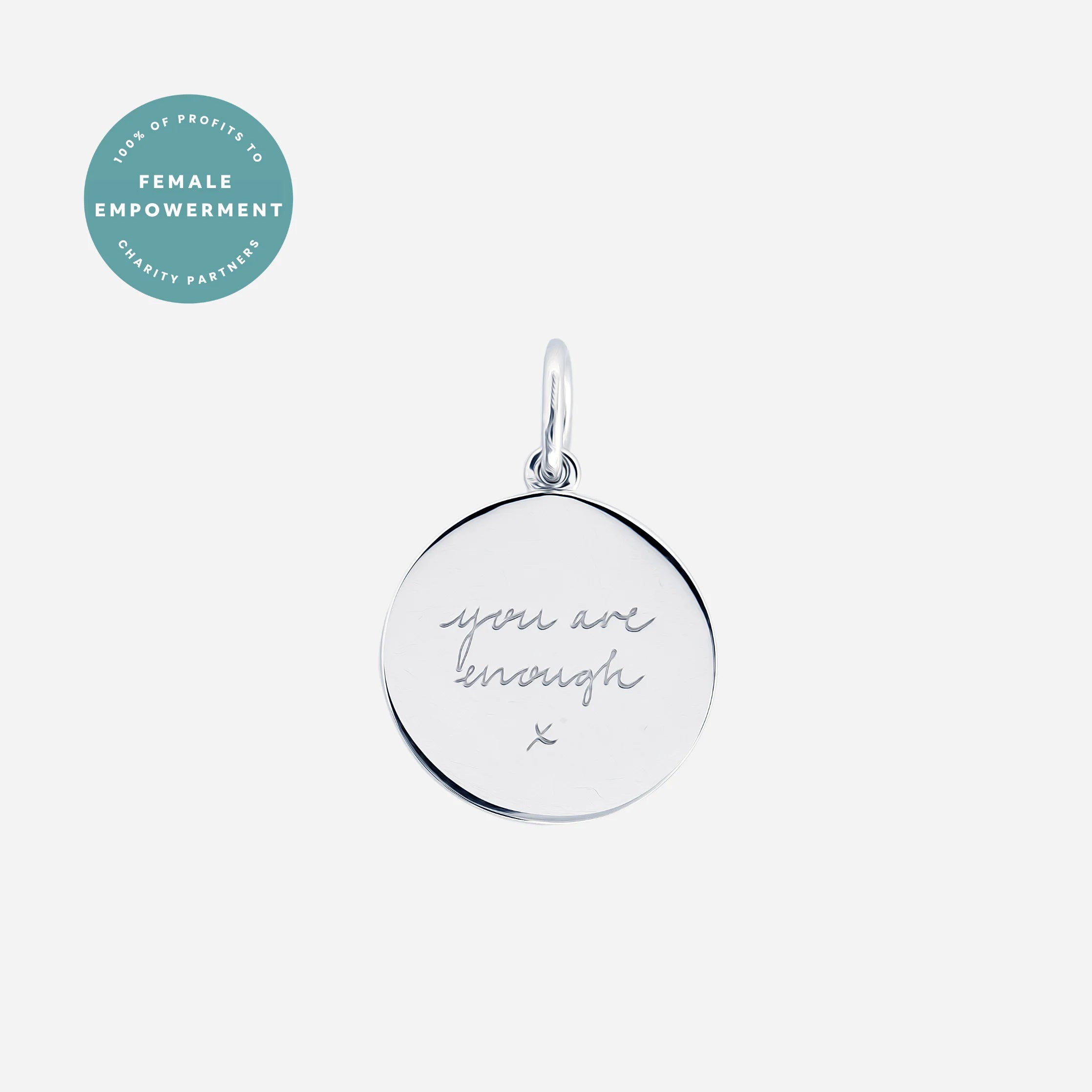 Silver Bobble Chain and Silver Smooth You Are Enough Popon Gift Set