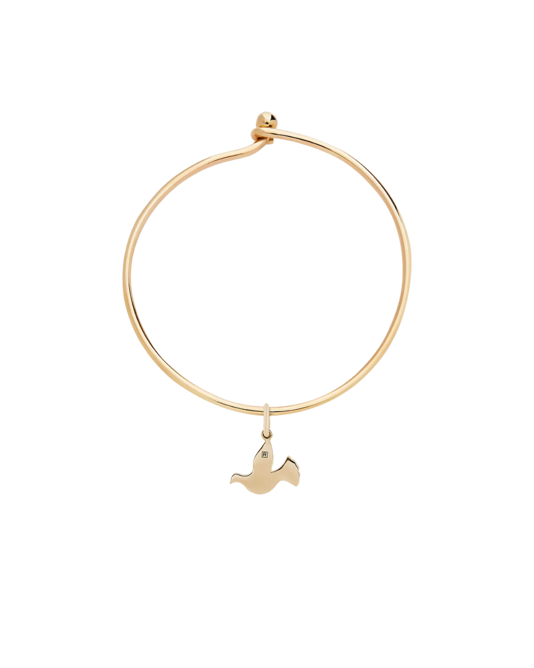 Gold Vermeil Bangle and Gold Dove Popon Set / Small (60mm)