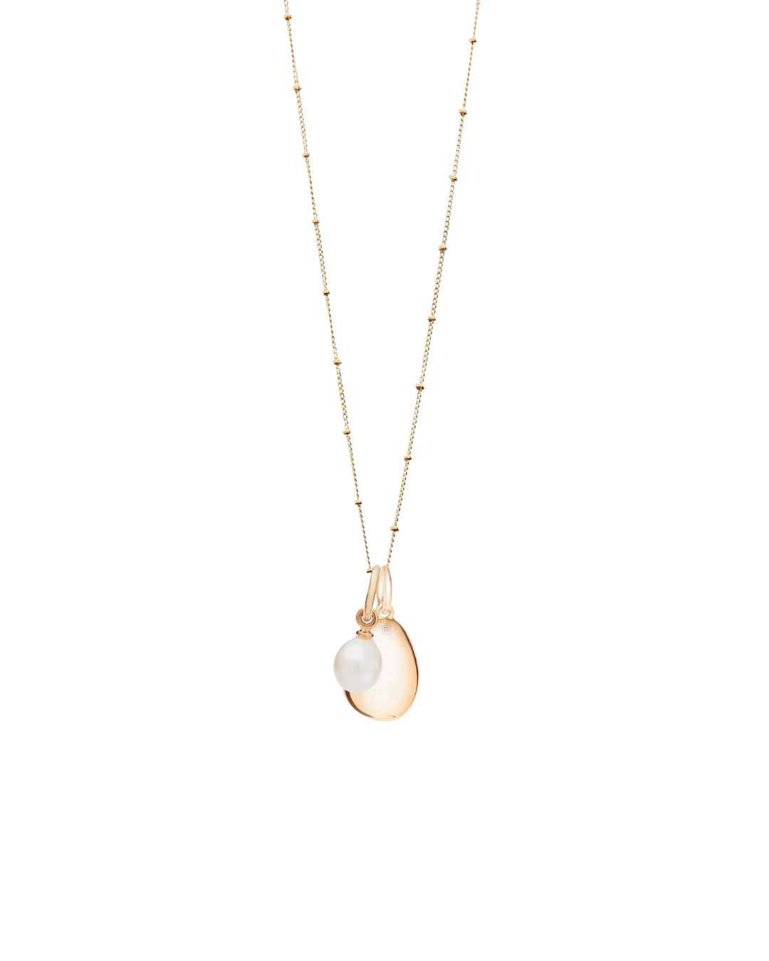 Gold Bobble Chain with Smooth Pebble & Freedom Pearl Popon Gift Set