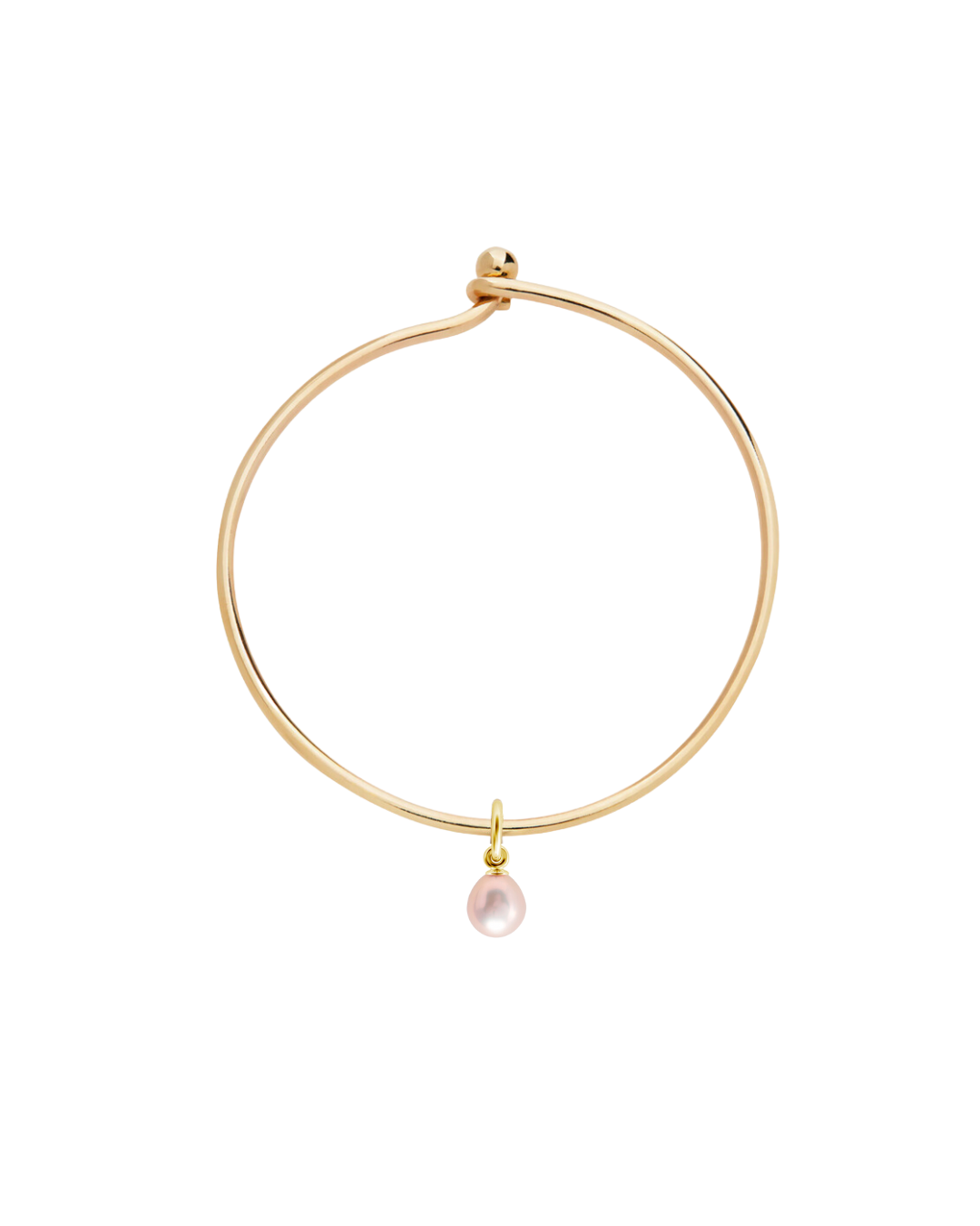 Gold Vermeil Bangle and Gold Hope Pearl Popon Set / Small (60mm)