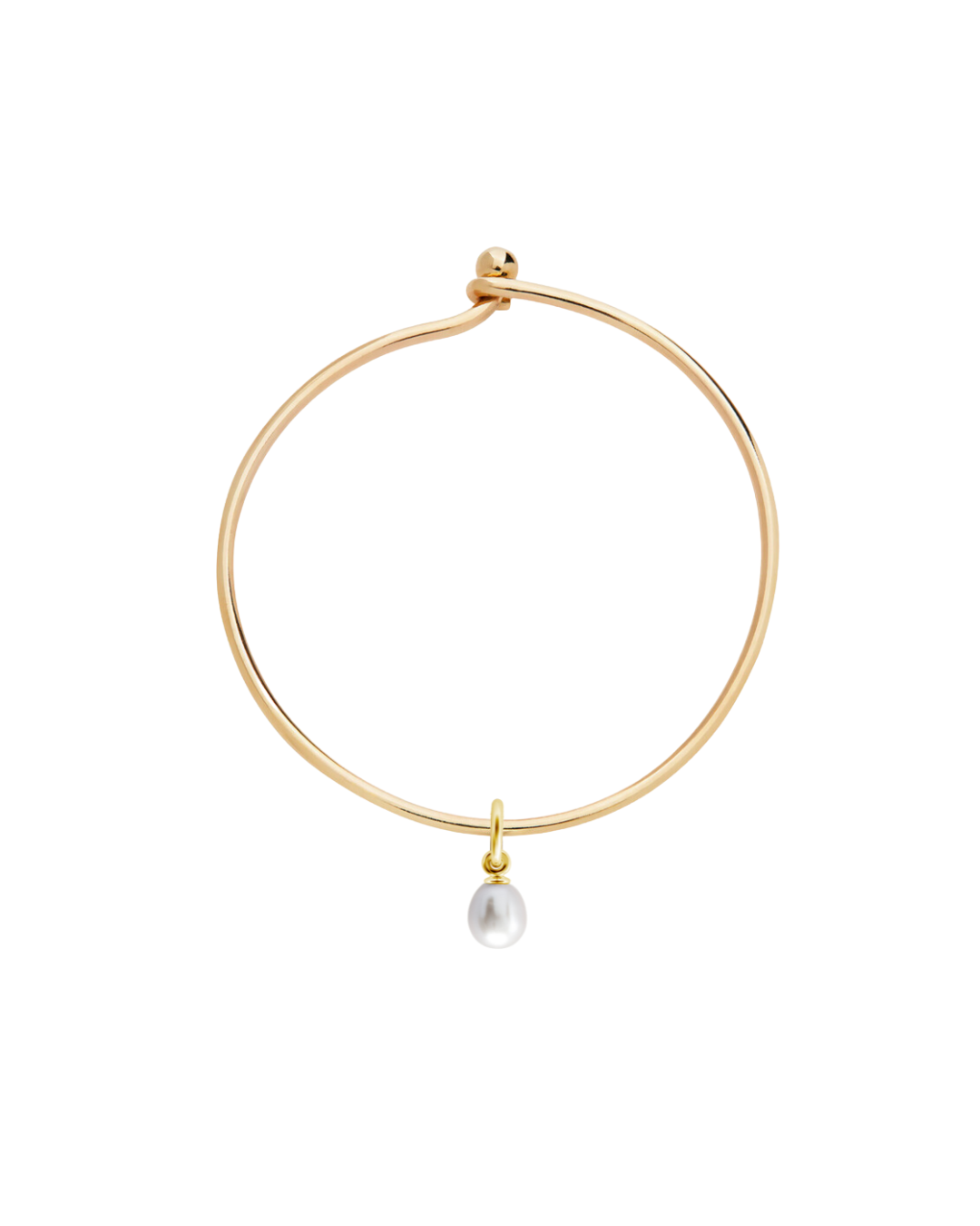 Gold Vermeil Bangle and Gold Justice Pearl Popon Set / Small (60mm)