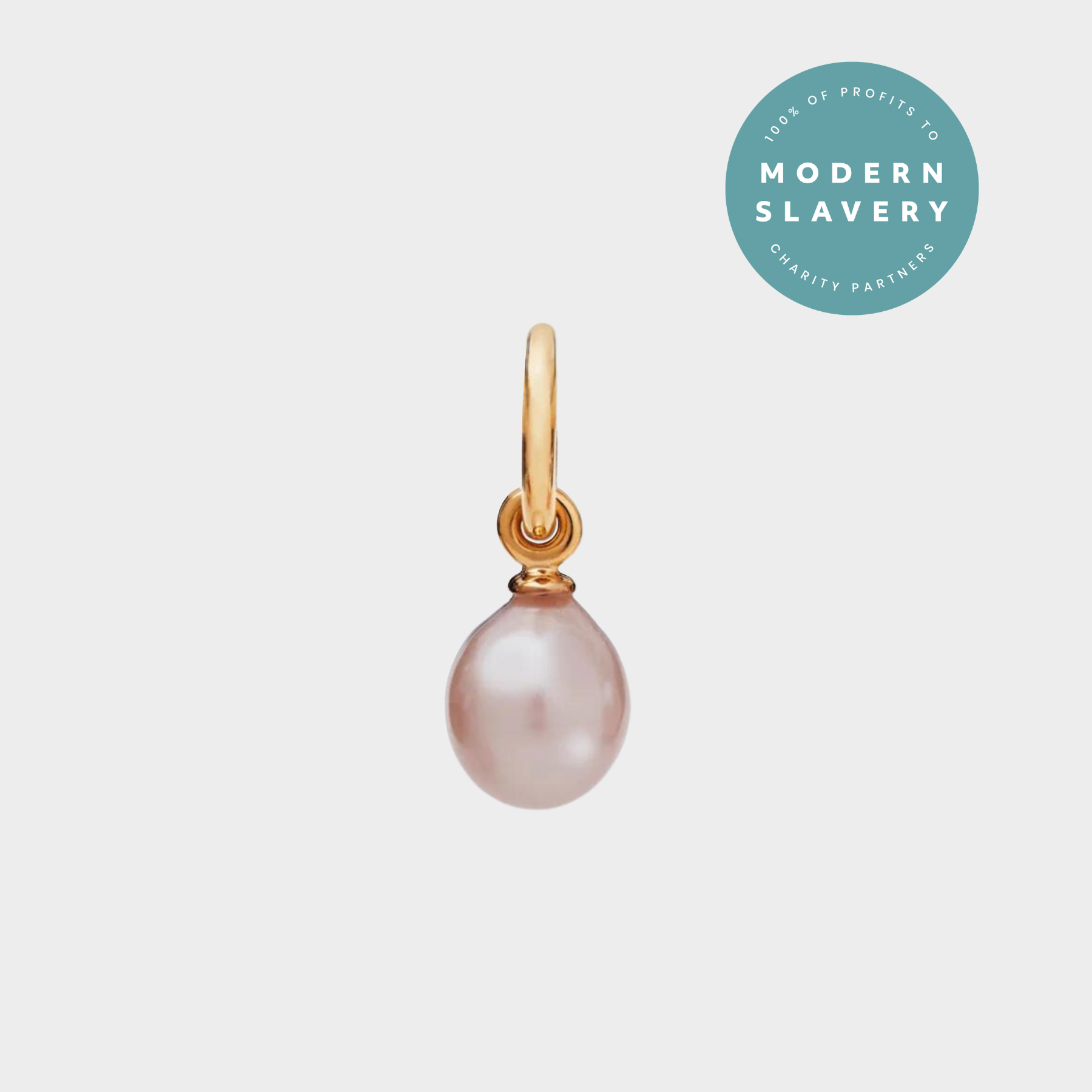 Gold Vermeil Earrings with Hope Pearl Popons® Recognised