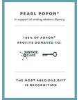 Recognised Freedom Pearl Popon Pendant and Gold Paperclip Chain Necklace Recognised