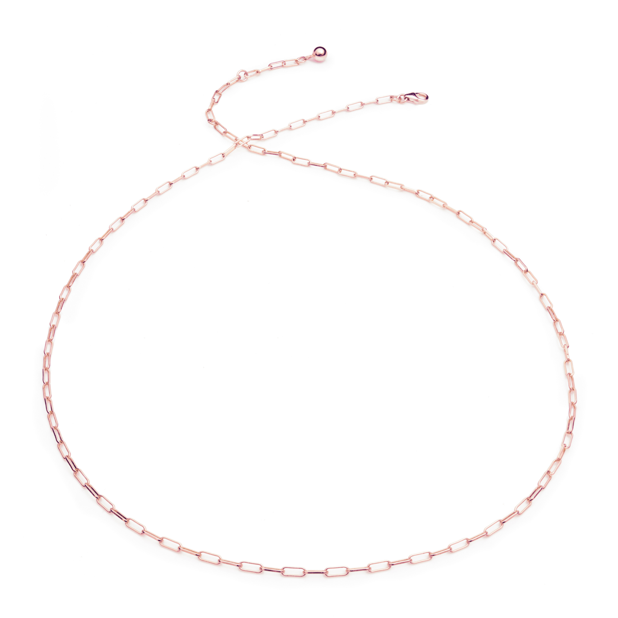 Rose Gold Paperclip Chain Necklace Recognised
