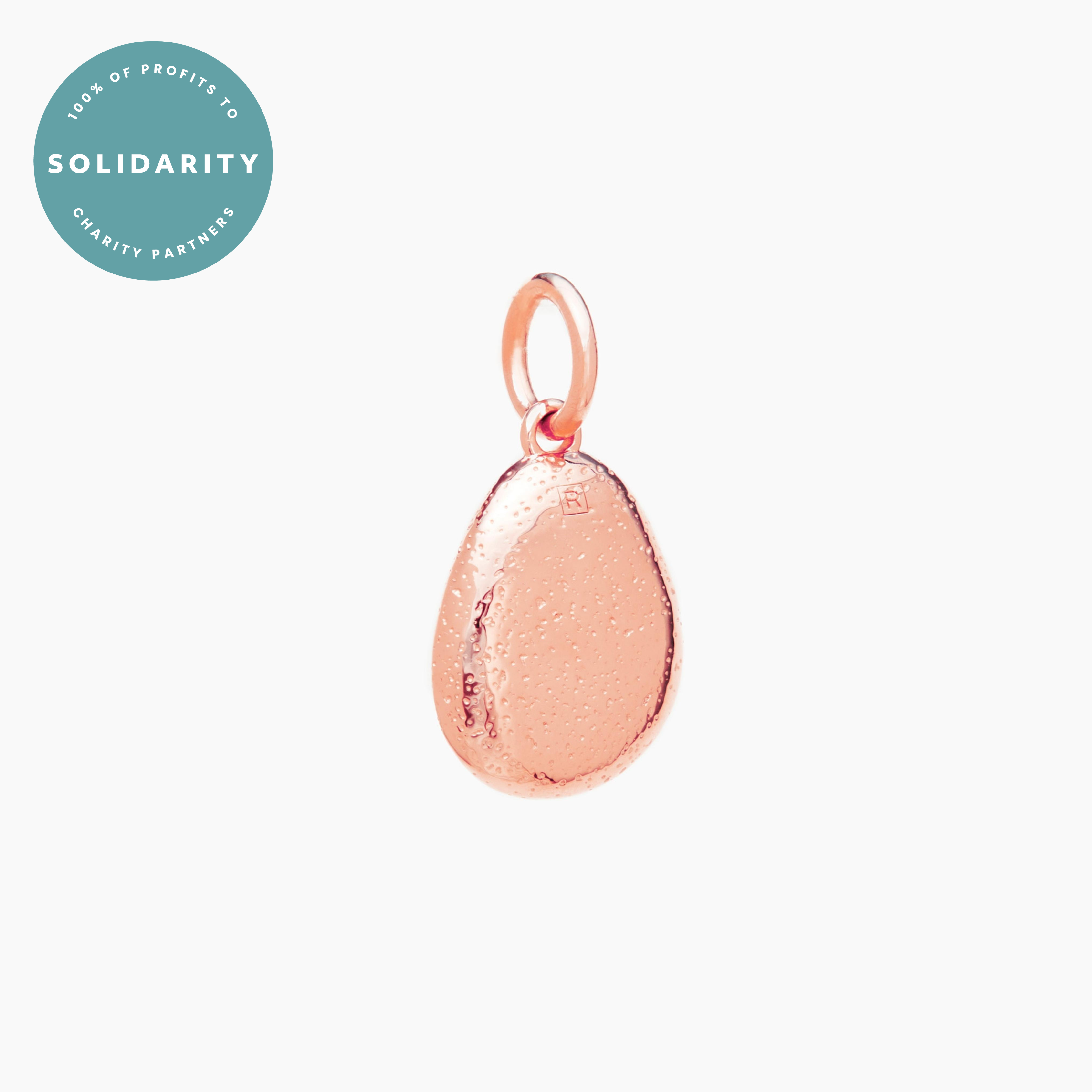 Rose Gold Textured Pebble Popon Recognised