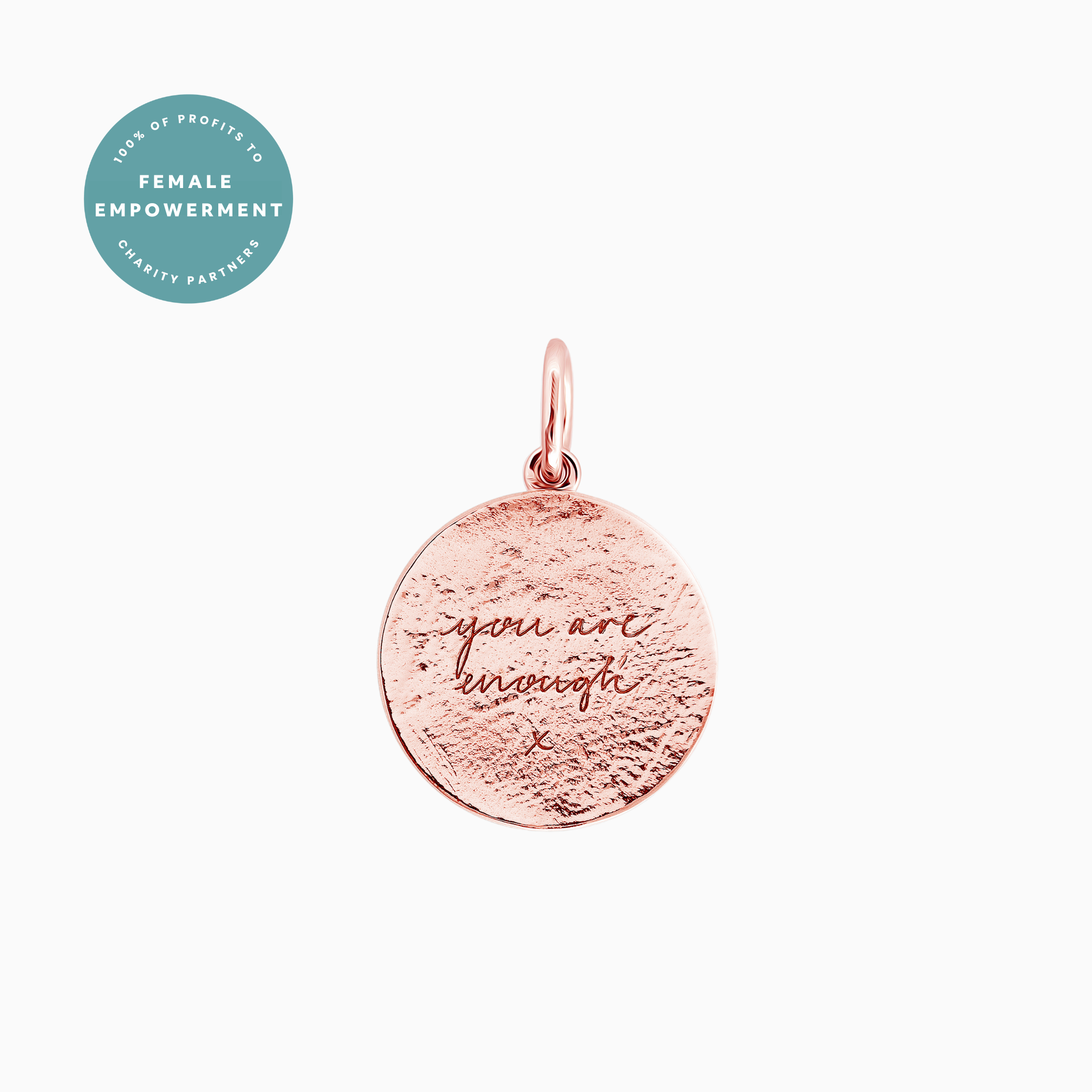 Rose Gold Textured You Are Enough Popon® Recognised