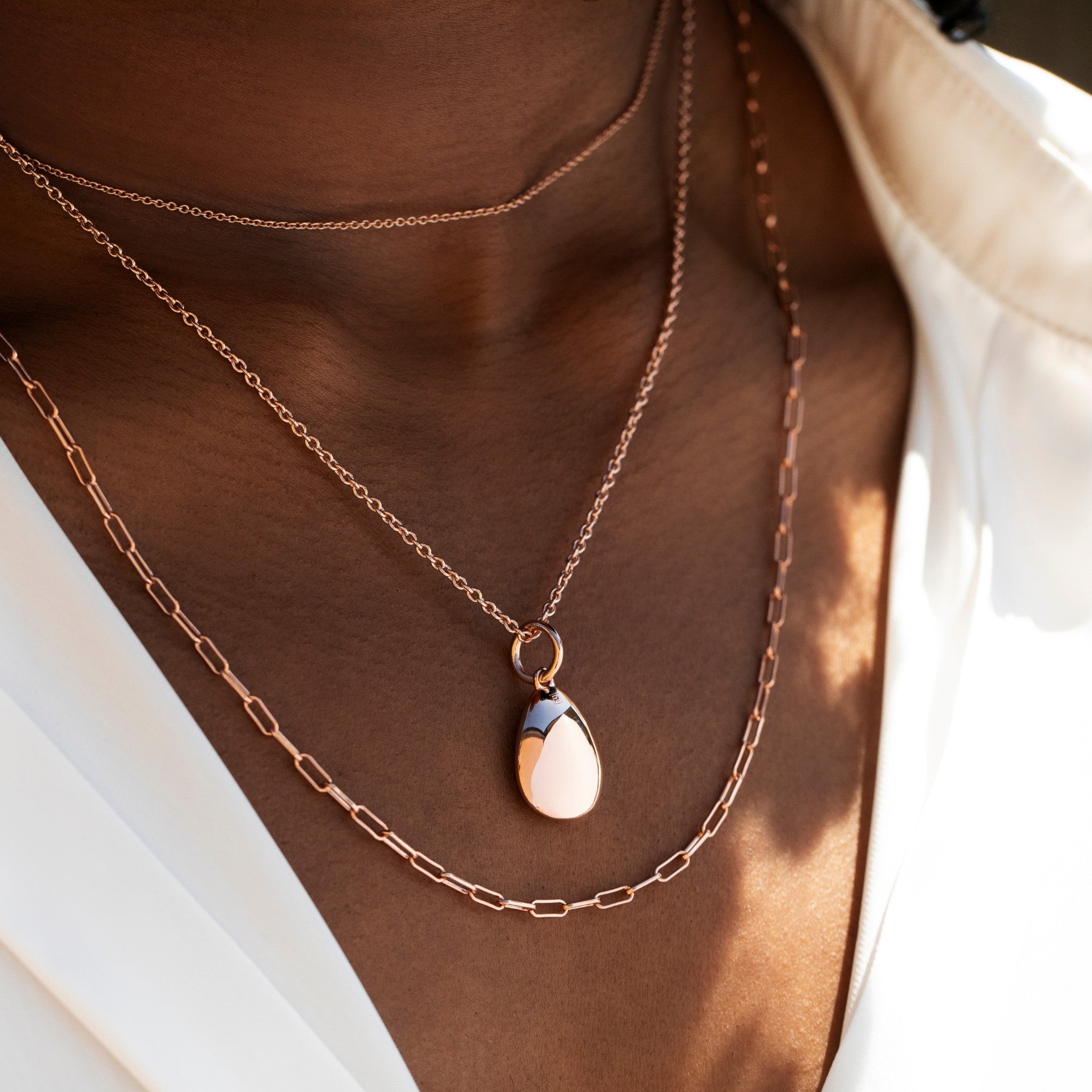 Rose Gold Thick Cable Chain Necklace Recognised