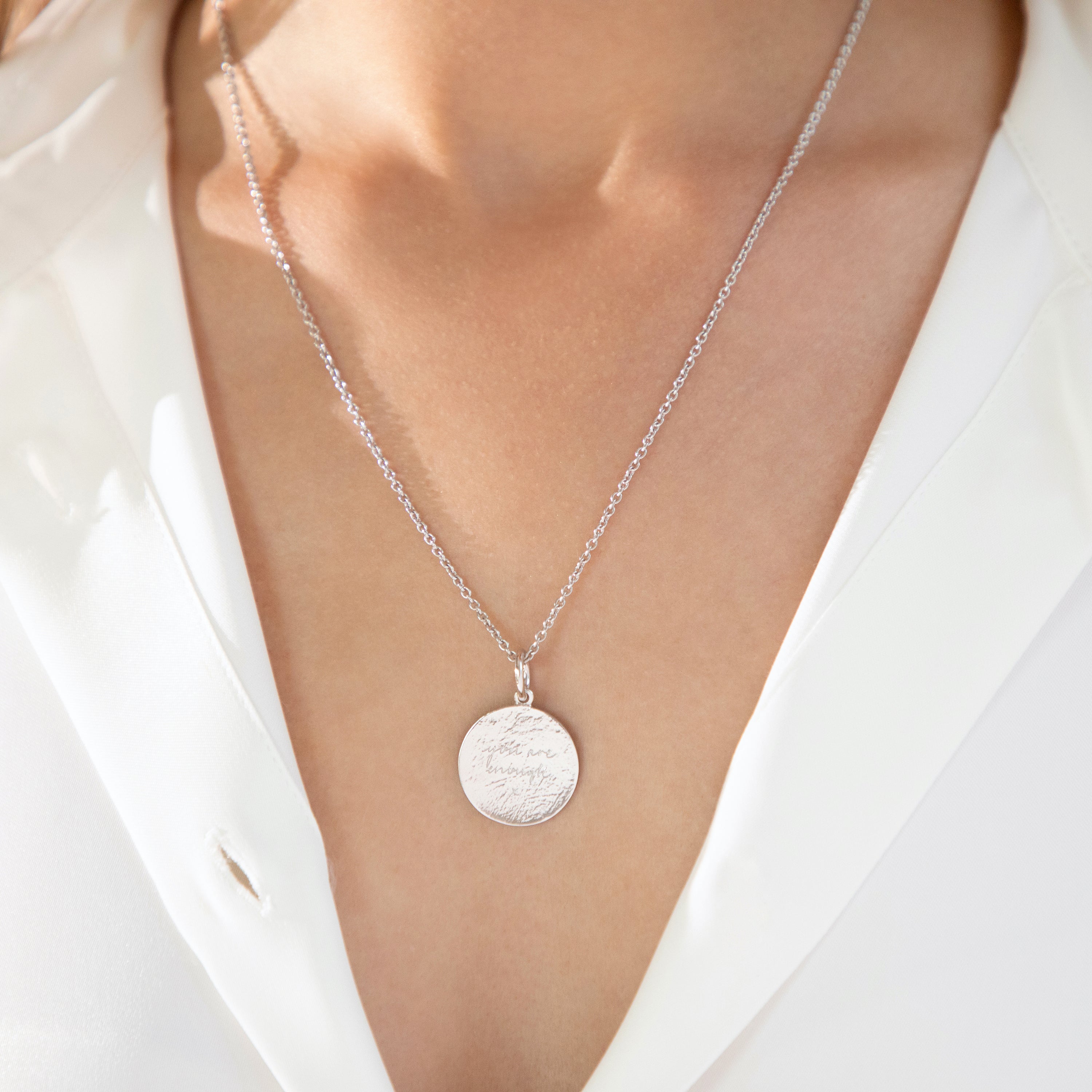 Silver Thick Chain and You Are Enough Popon® Recognised