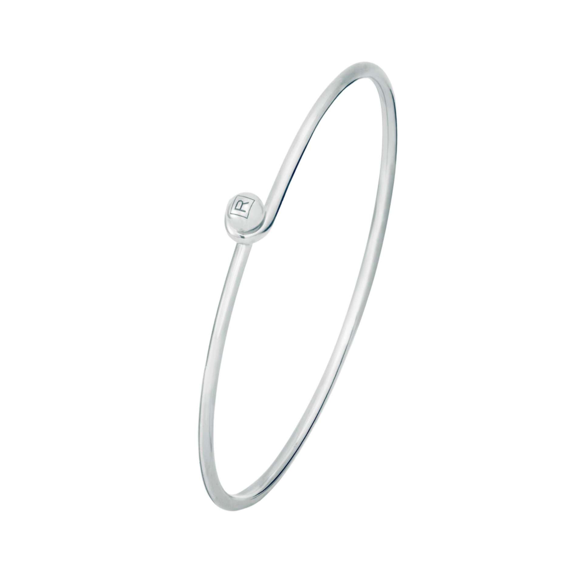 Silver Bangle and Silver Heart Popon Gift Set