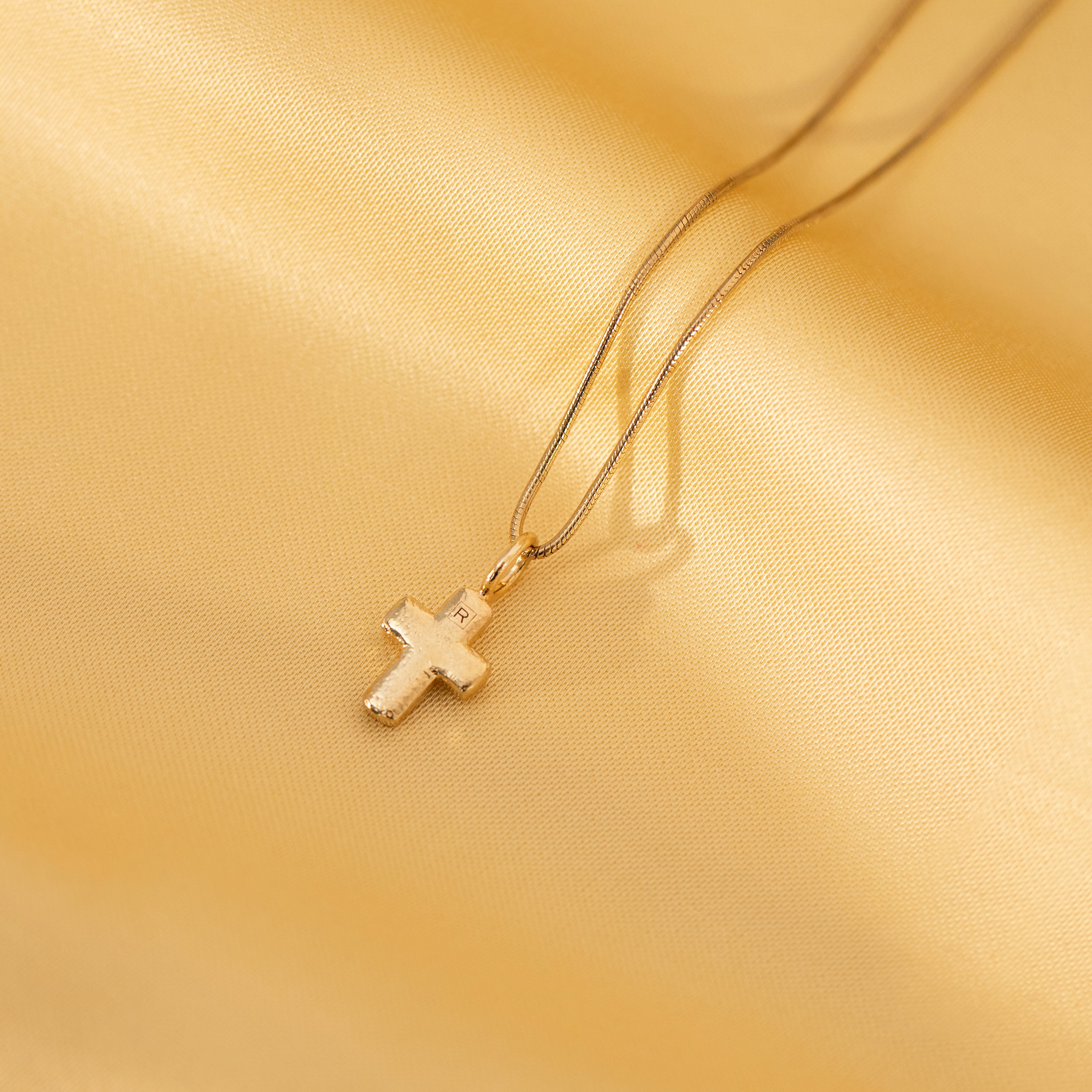 Gold Vermeil Faith Cross Necklace with Clear Quartz | Recognised