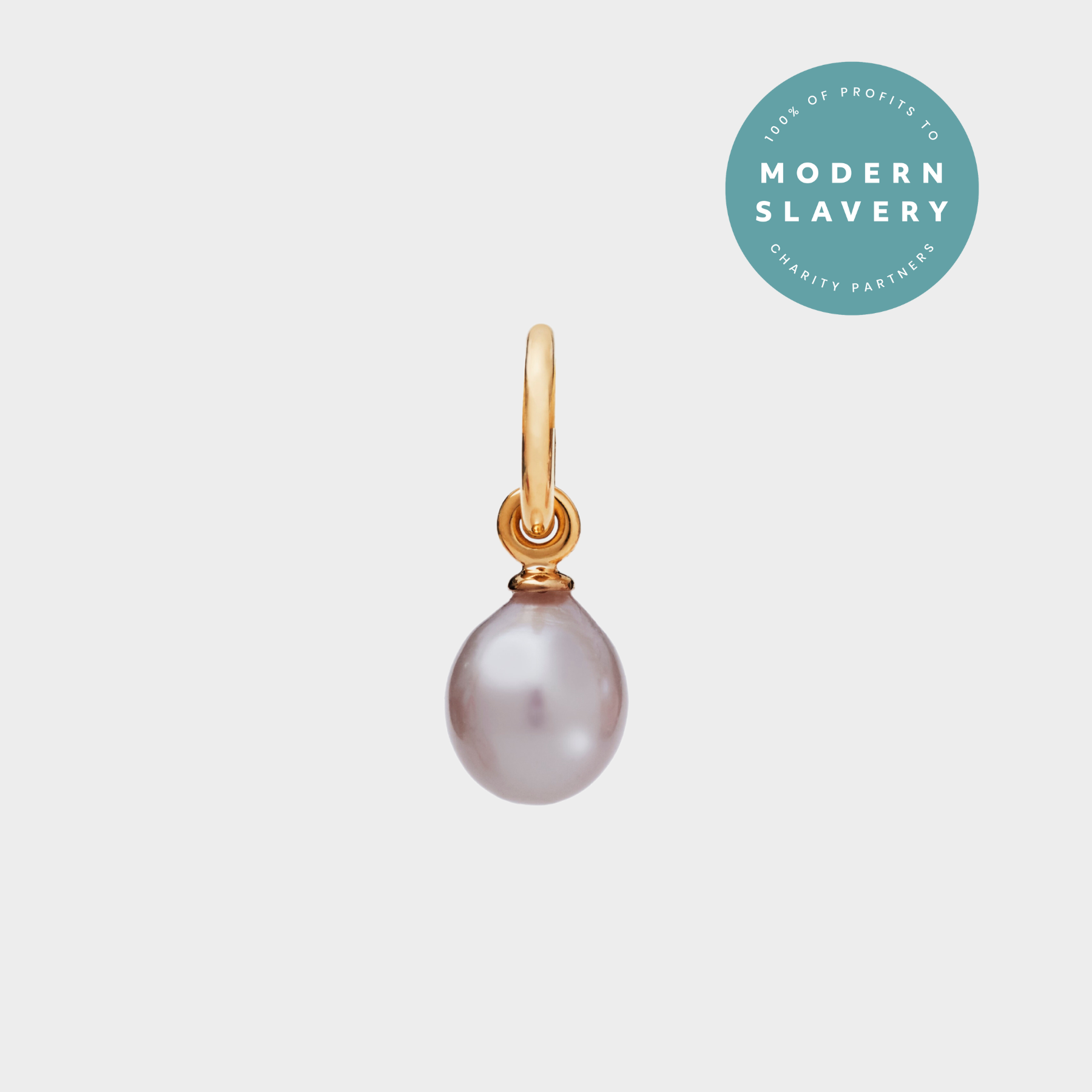 Gold Vermeil Earrings with Justice Pearl Popons® Recognised