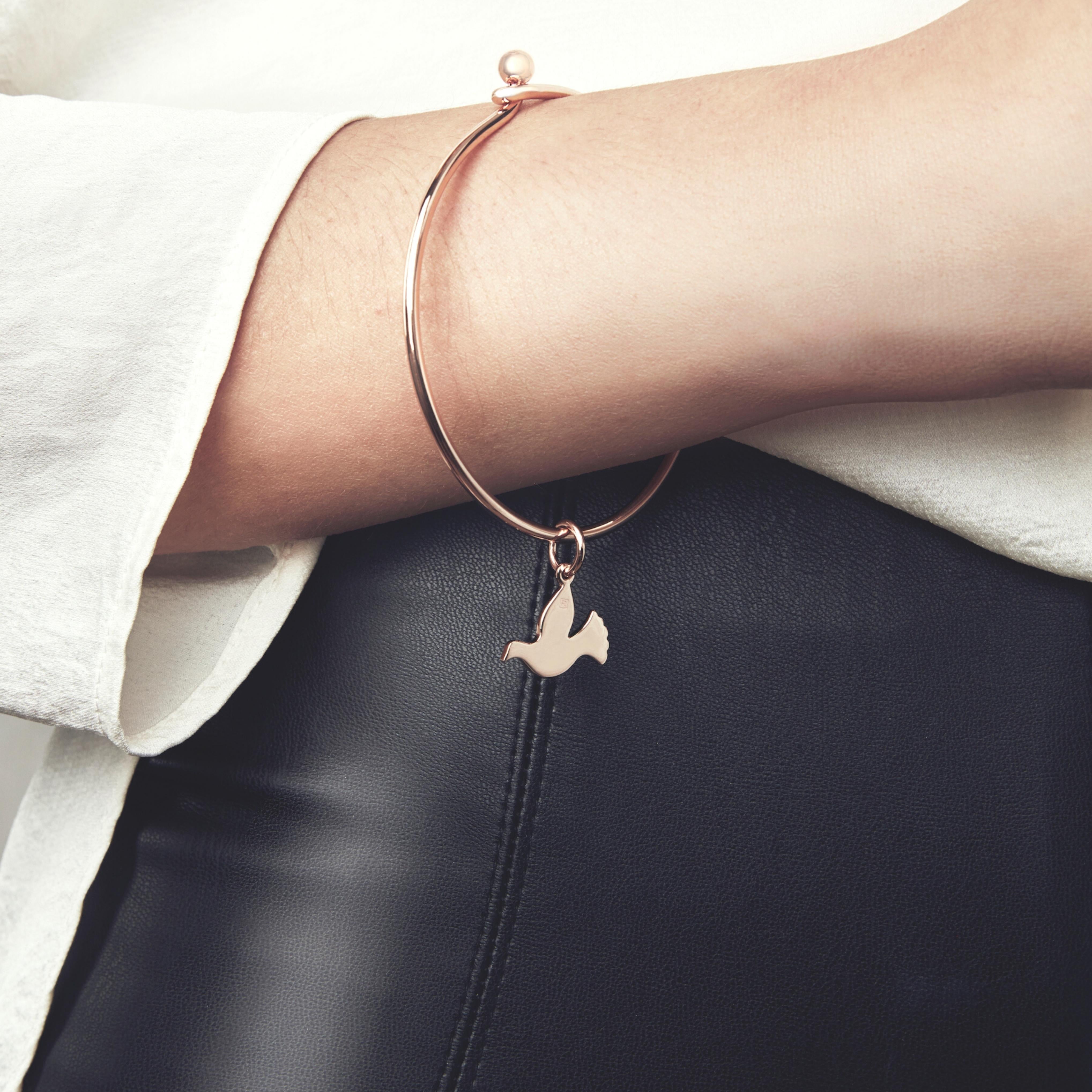 Rose Gold Vermeil Bangle and Dove Set Recognised