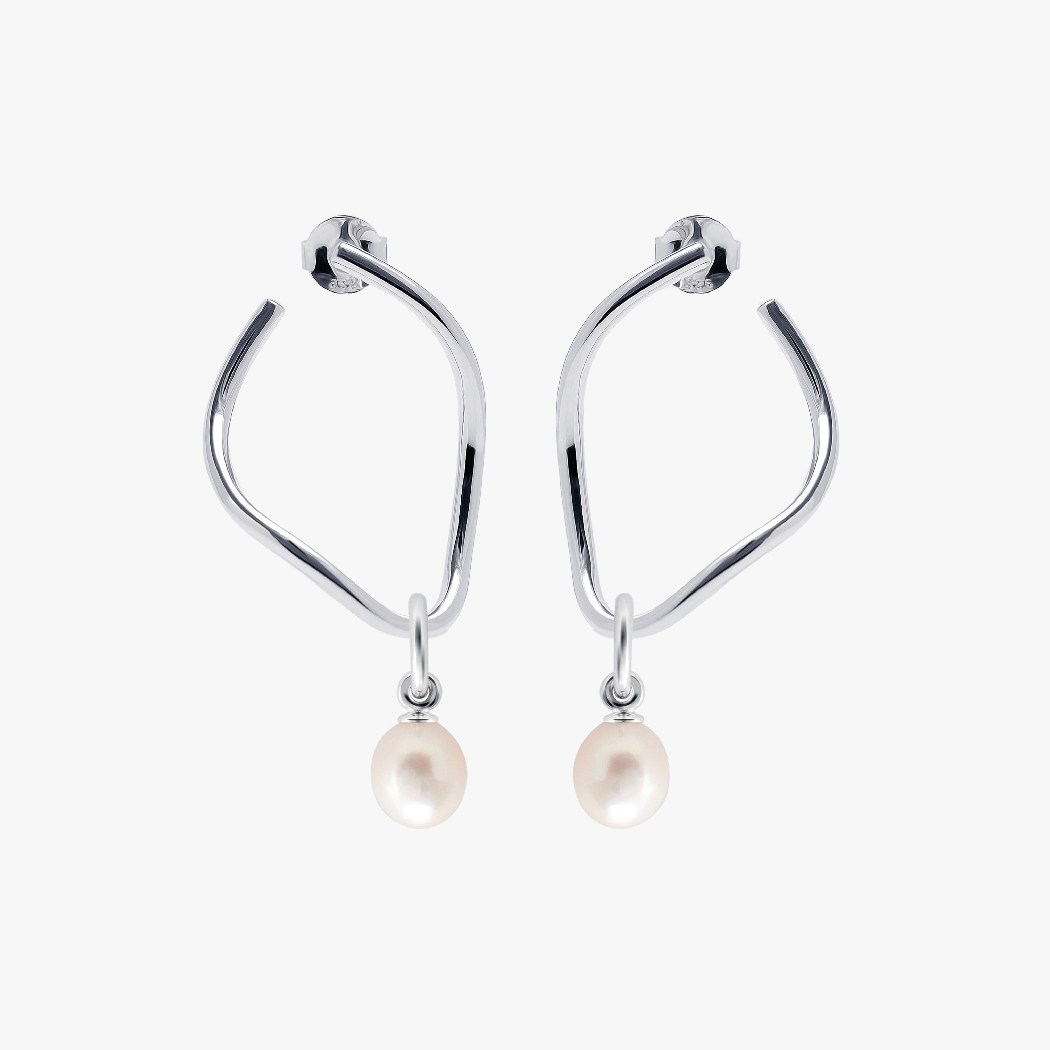 Sterling Silver Earrings with Freedom Pearl Popons® Recognised